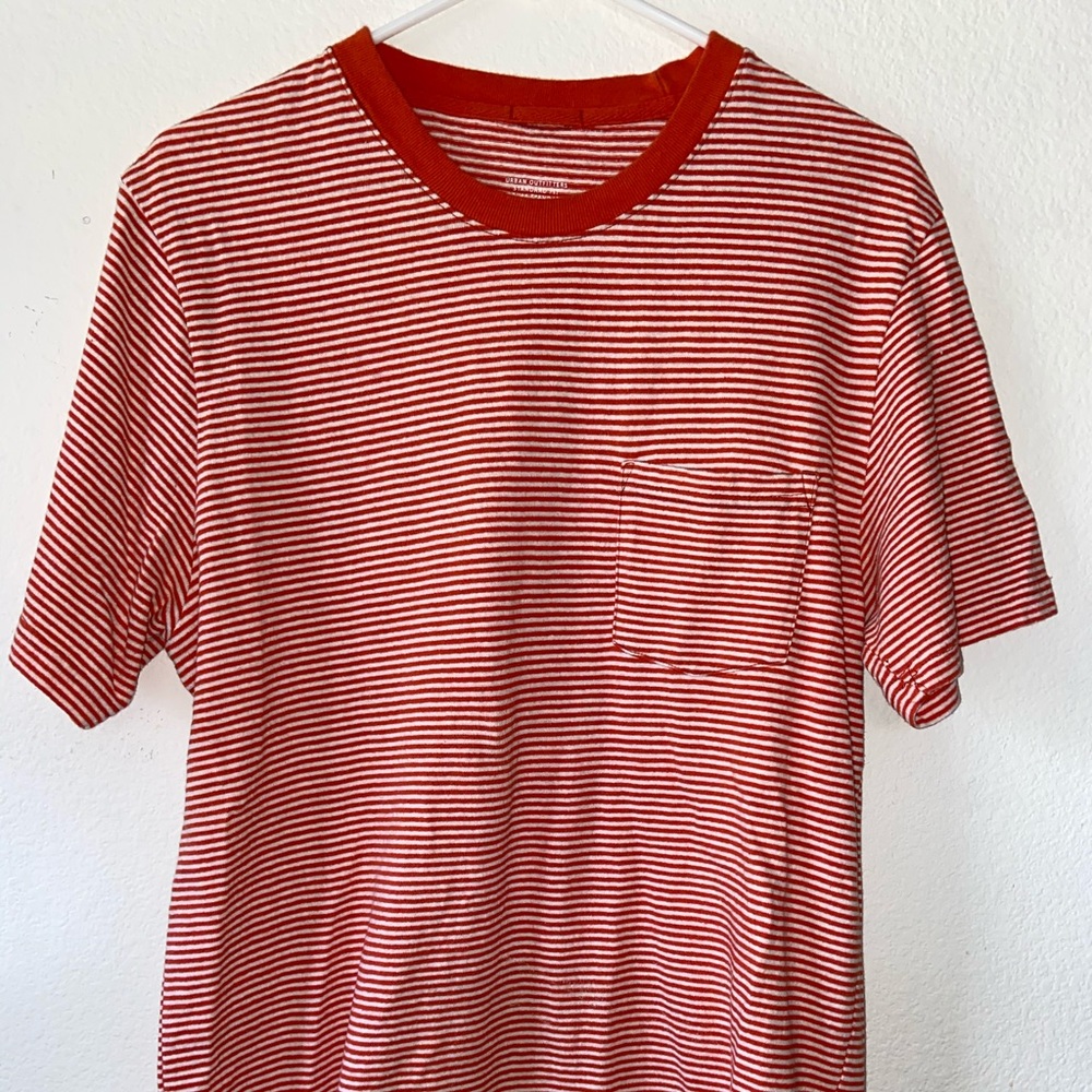 Urban Outfitters Orange Stripe Tee